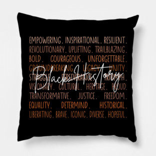 Black History Legacy Word Cloud - Black history Pillow