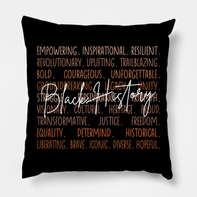 Black History Legacy Word Cloud - Black history Pillow by UrbanLifeApparel