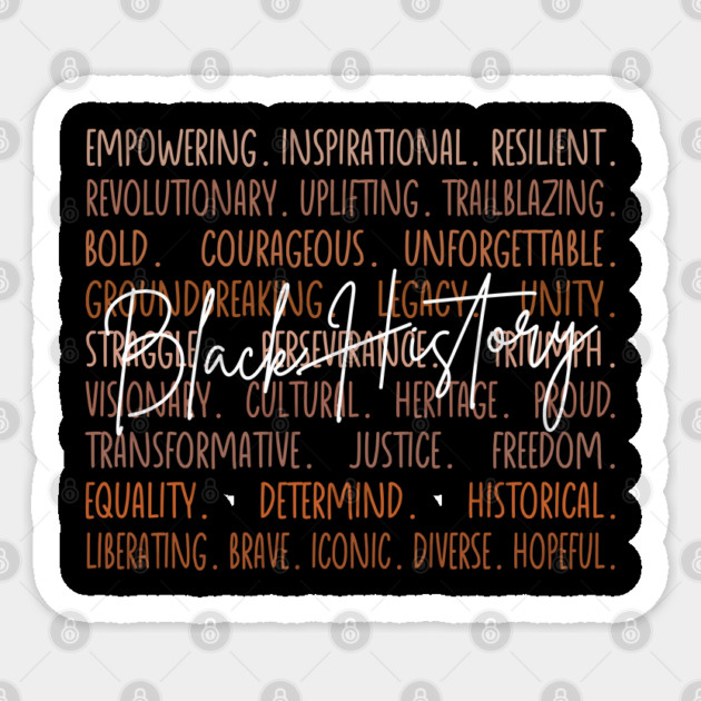 Black History Legacy Word Cloud - Black history Sticker by UrbanLifeApparel
