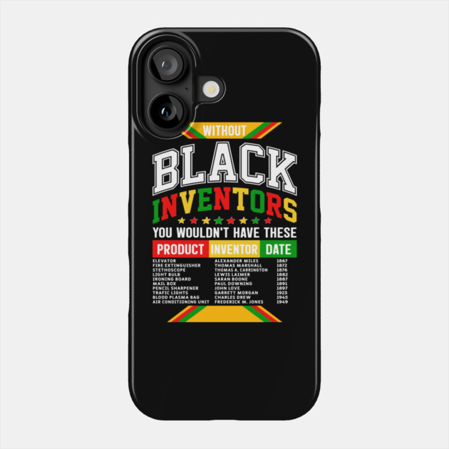 Without Black Inventors - Educational History Tribute Phone Case by UrbanLifeApparel
