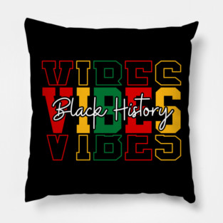 Black History Vibes - Bold Pan-African Streetwear Pillow