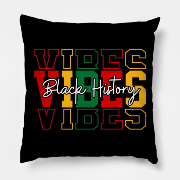 Black History Vibes - Bold Pan-African Streetwear Pillow by UrbanLifeApparel