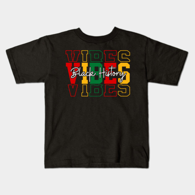 Black History Vibes - Bold Pan-African Streetwear Kids T-Shirt by UrbanLifeApparel