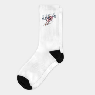 USA Alpine Skiing Biathlon 2026 Socks