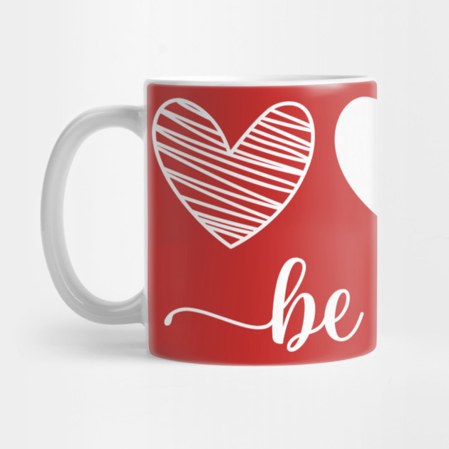 Be Kind Triple Heart - Minimalist Valentine Script by UrbanLifeApparel