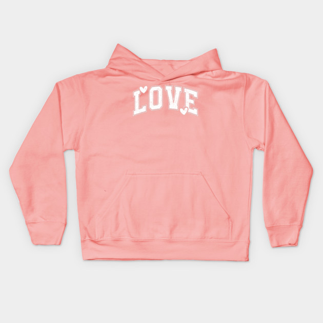 Distressed Varsity Love - Urban Aesthetic Hearts Kids Hoodie by UrbanLifeApparel