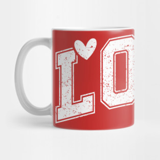 Distressed Varsity Love - Urban Aesthetic Hearts Mug