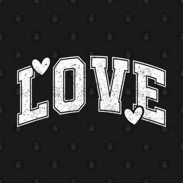 Distressed Varsity Love - Urban Aesthetic Hearts by UrbanLifeApparel