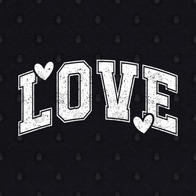 Distressed Varsity Love - Urban Aesthetic Hearts by UrbanLifeApparel