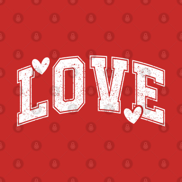 Distressed Varsity Love - Urban Aesthetic Hearts by UrbanLifeApparel