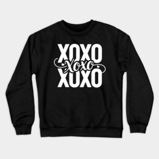XOXO Love Hearts - Modern Valentine Script Crewneck Sweatshirt
