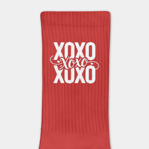 XOXO Love Hearts - Modern Valentine Script by UrbanLifeApparel