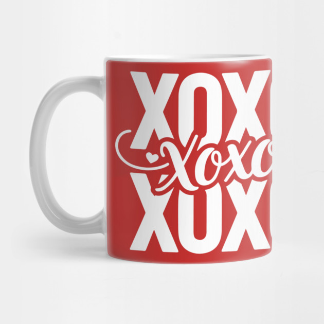 XOXO Love Hearts - Modern Valentine Script by UrbanLifeApparel