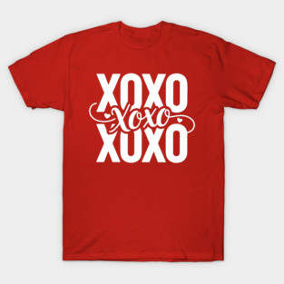 XOXO Love Hearts - Modern Valentine Script T-Shirt