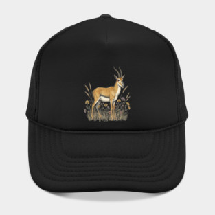 Saiga Antelope Botanical Art for Wildlife Fans Hat