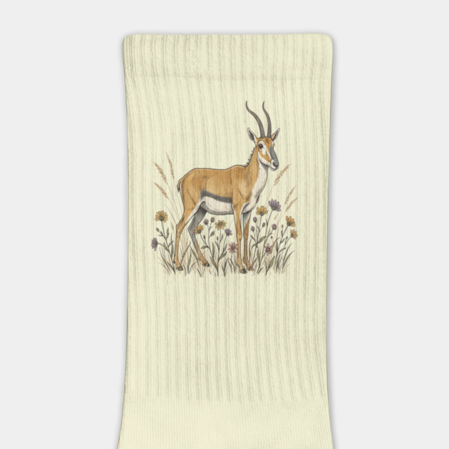 Saiga Antelope Botanical Art for Wildlife Fans by BirdsnStuff