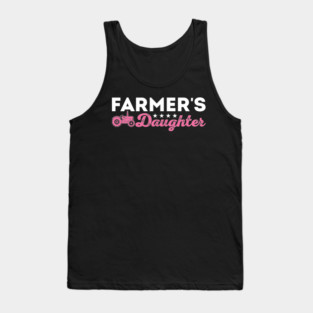 Farm Daughter Pink Tractor Farm Girl Tank Top
