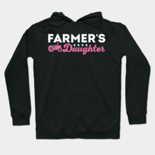 Farm Daughter Pink Tractor Farm Girl Hoodie