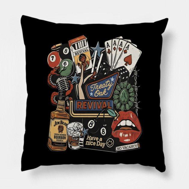 Treaty Oak Revival Pillow by dtr_art