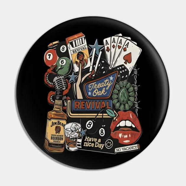 Treaty Oak Revival Pin by dtr_art