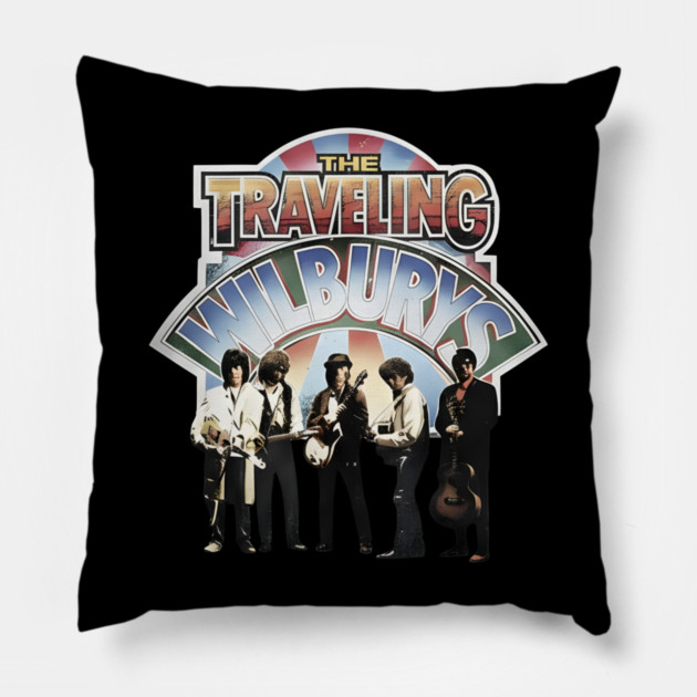 Traveling Wilburys Pillow by dtr_art
