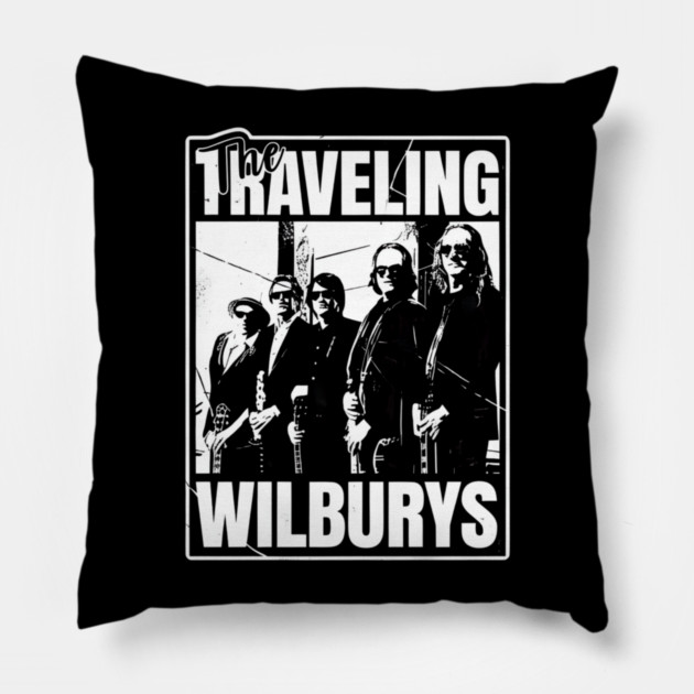 Traveling-Wilburys Pillow by dtr_art