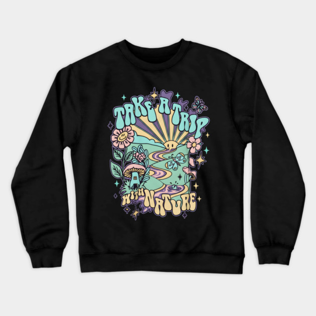 Tripping Daisy Crewneck Sweatshirt by dtr_art