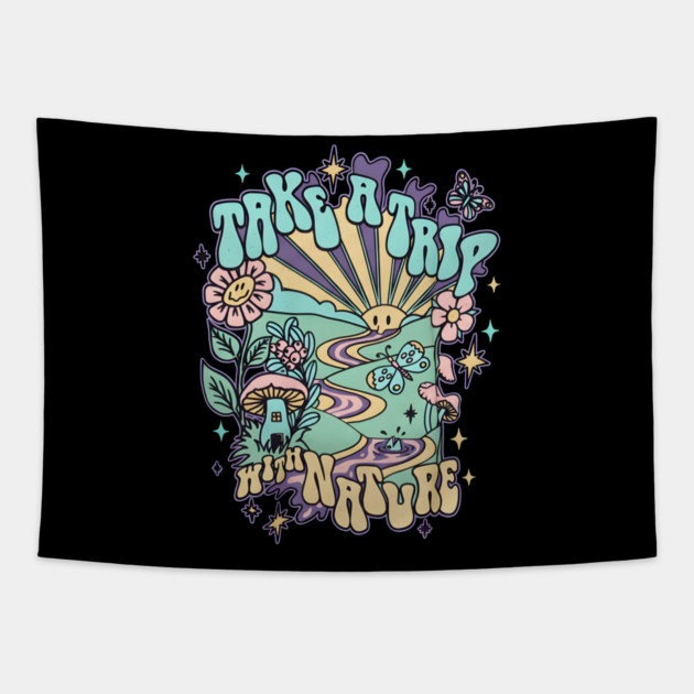 Tripping Daisy Tapestry by dtr_art