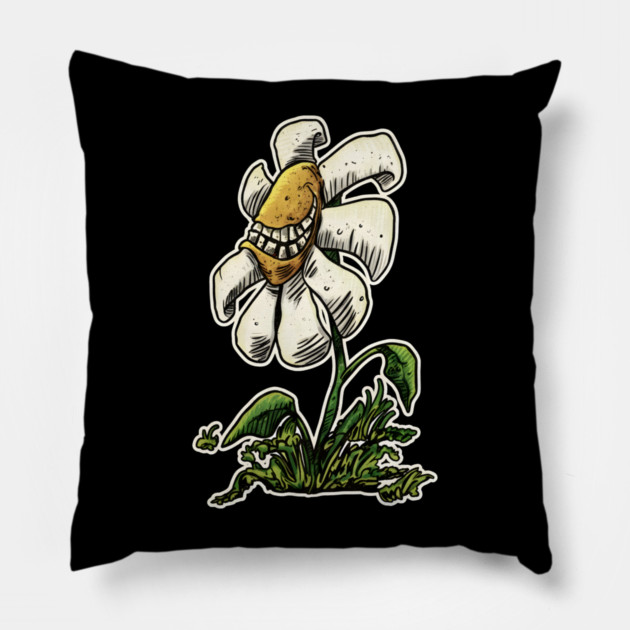 Tripping Daisy Pillow by dtr_art