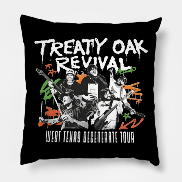Treaty Oak Revival Pillow by dtr_art