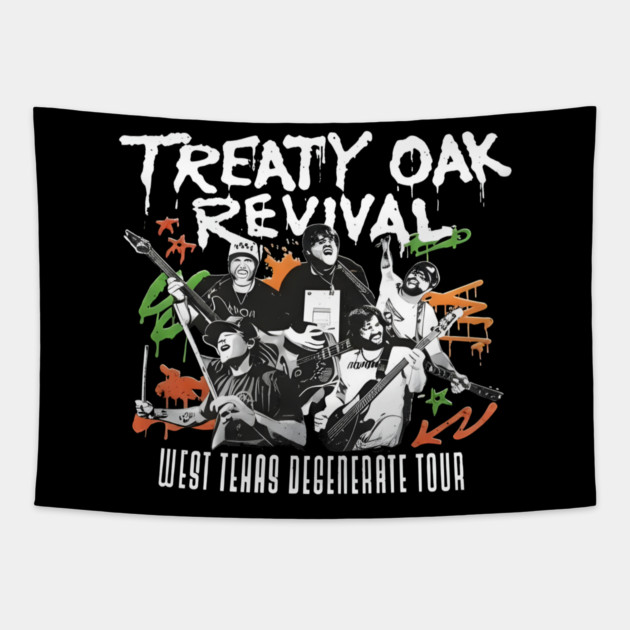 Treaty Oak Revival Tapestry by dtr_art