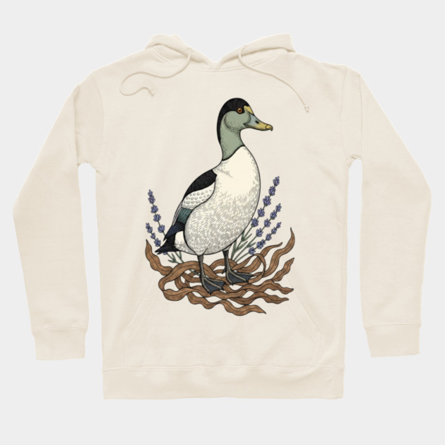 Common Eider Duck Art for Coastal Bird Lovers Hoodie by BirdsnStuff