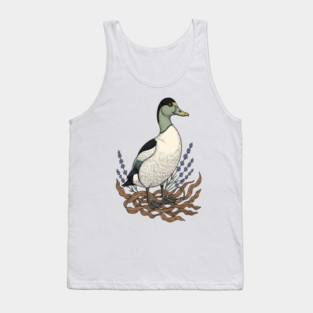 Common Eider Duck Art for Coastal Bird Lovers Tank Top