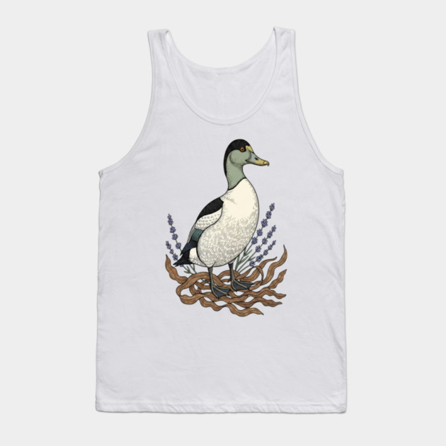 Common Eider Duck Art for Coastal Bird Lovers Tank Top by BirdsnStuff