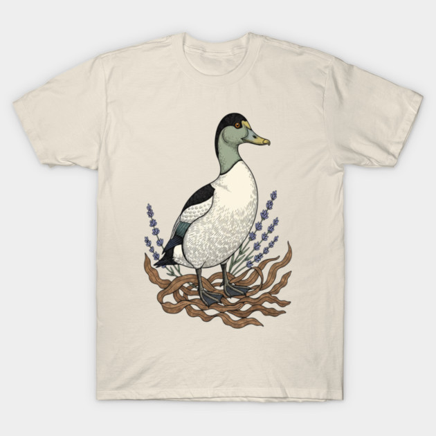 Common Eider Duck Art for Coastal Bird Lovers T-Shirt by BirdsnStuff