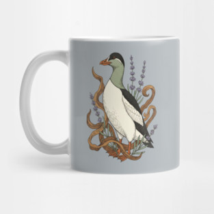 Common Elder Duck with Sea Lavender Wildlife Nature Mug