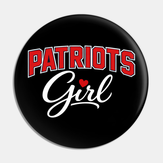 Patriots Girl New England Football Fan Women Pin by ArtistTee ⭐⭐⭐⭐⭐