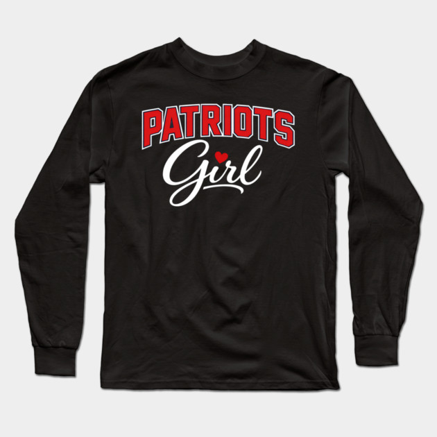 Patriots Girl New England Football Fan Women Long Sleeve T-Shirt by ArtistTee ⭐⭐⭐⭐⭐