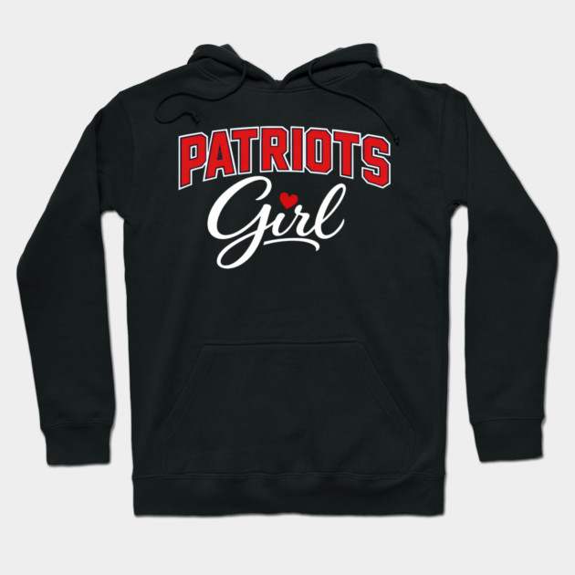 Patriots Girl New England Football Fan Women Hoodie by ArtistTee ⭐⭐⭐⭐⭐