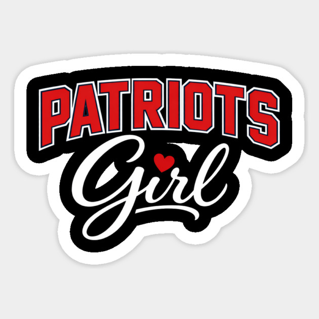 Patriots Girl New England Football Fan Women Sticker by ArtistTee ⭐⭐⭐⭐⭐