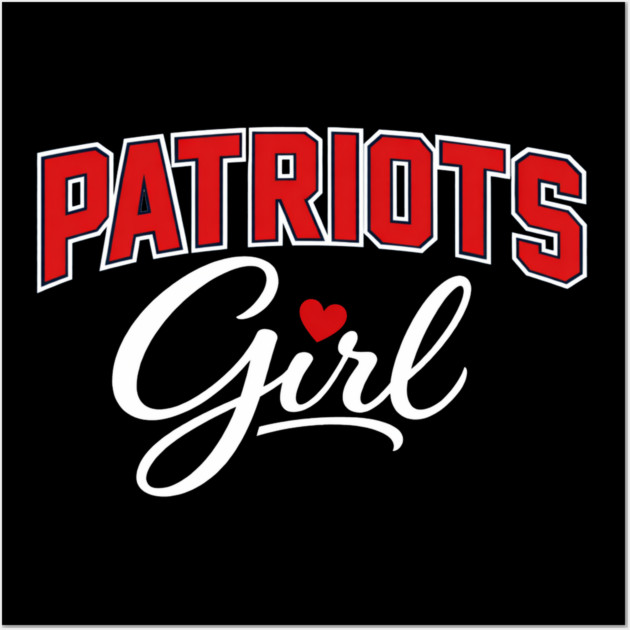 Patriots Girl New England Football Fan Women Wall Art by ArtistTee ⭐⭐⭐⭐⭐