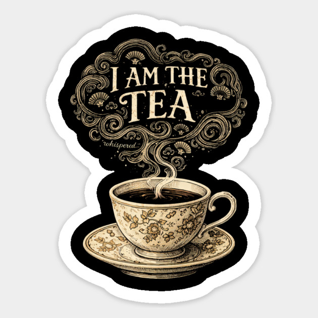 I Am The Tea Tea Lover Drinker Enthusiast Sticker by ArtistTee ⭐⭐⭐⭐⭐