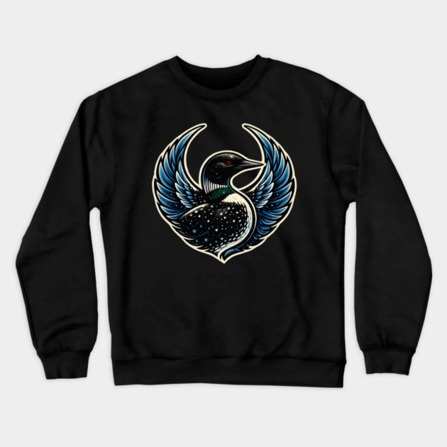 Common Loon Birdwatcher Nature Lover Crewneck Sweatshirt by ArtistTee ⭐⭐⭐⭐⭐