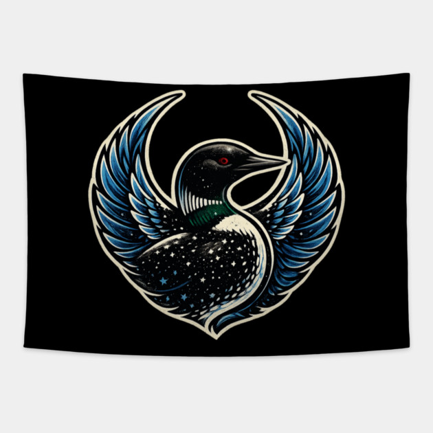 Common Loon Birdwatcher Nature Lover Tapestry by ArtistTee ⭐⭐⭐⭐⭐