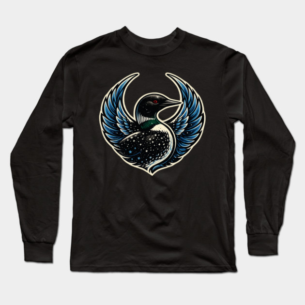 Common Loon Birdwatcher Nature Lover Long Sleeve T-Shirt by ArtistTee ⭐⭐⭐⭐⭐