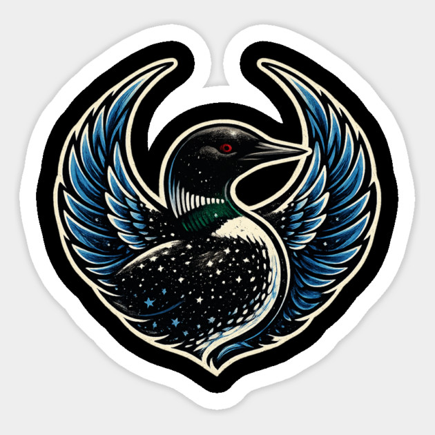 Common Loon Birdwatcher Nature Lover Sticker by ArtistTee ⭐⭐⭐⭐⭐