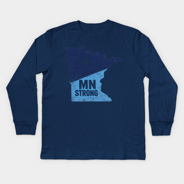 MN Strong Minnesota State Pride Minnesotan Resident Kids Long Sleeve T-Shirt by ArtistTee ⭐⭐⭐⭐⭐