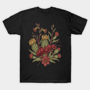 Red Velvet Ant Art for Insect Enthusiasts T-Shirt