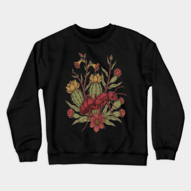Red Velvet Ant Art for Insect Enthusiasts Crewneck Sweatshirt by BirdsnStuff
