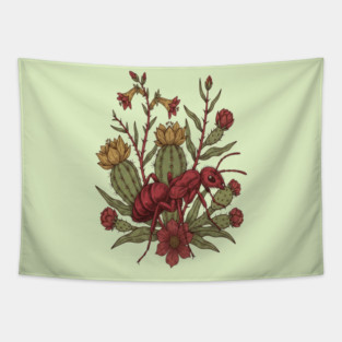 Red Velvet Ant Art for Insect Enthusiasts Tapestry